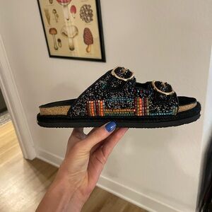 House of Harlow Beaded Slides